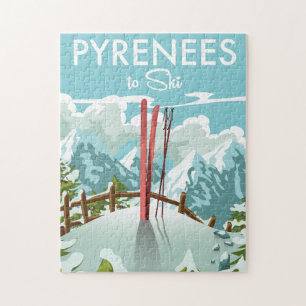 Puzzle Impression de voyage Pyrenees To Ski.
