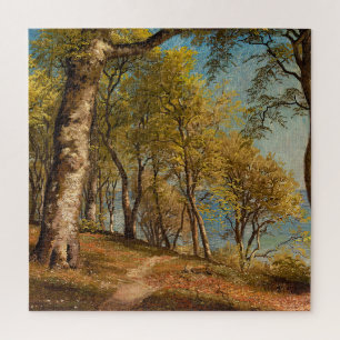 Puzzle Impression d'une peinture à l'huile de forêt côtiè