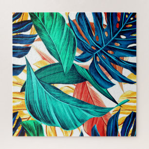 Puzzle Impression feuille de palme exotique
