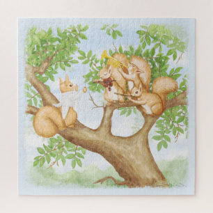 Puzzle Impression sur toile Symphonie d'écureuils