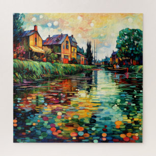 Puzzle Impressionnisme de la rive du fleuve