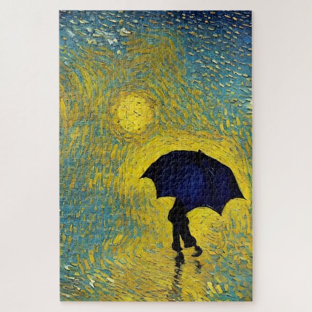 Puzzle Impressionniste a besoin d'un parapluie le jour ja (Vertical)