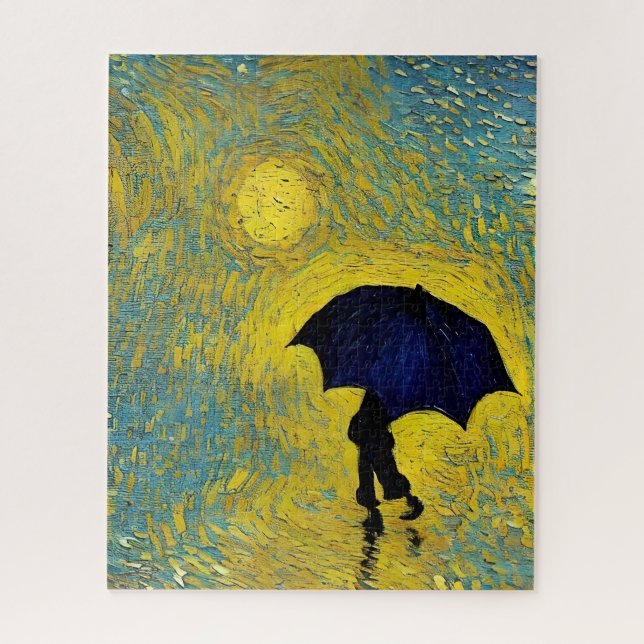 Puzzle Impressionniste besoin parapluie sur le jour jaune (Vertical)