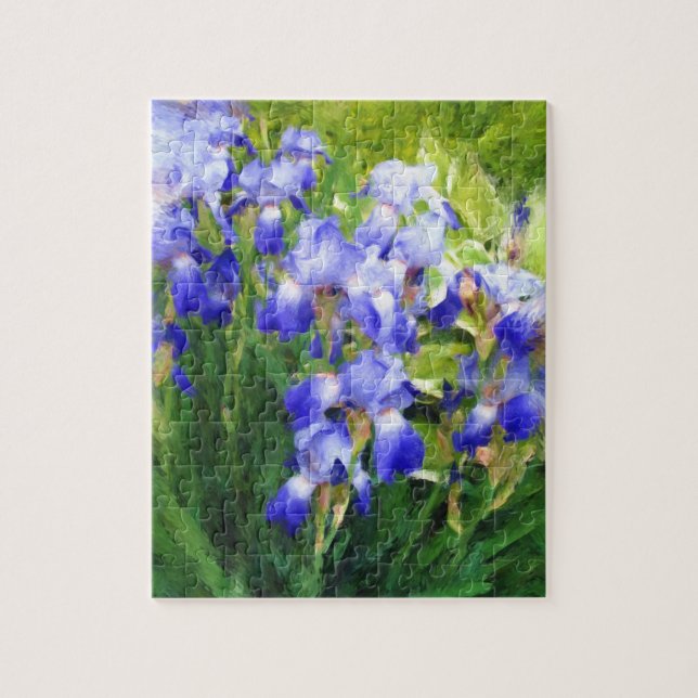 Puzzle "Impressions bleues d'iris " (Vertical)