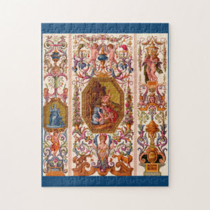 Puzzle imprimé baroque ultra opulent du XVIIe siècle