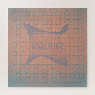 Puzzle in graduated colors leads to TOGETHER