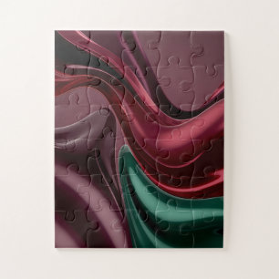 Puzzle in stylish abstract graphic