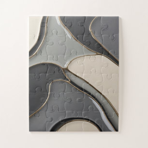 Puzzle in stylish abstract graphic