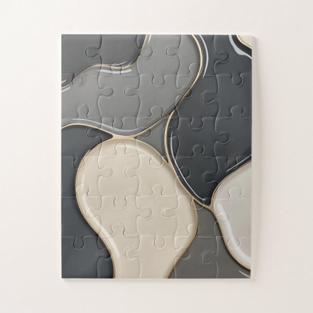 Puzzle in stylish abstract graphic (Vertical)