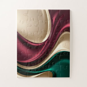 Puzzle in stylish abstract graphic