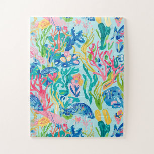 Puzzle in stylish graphic