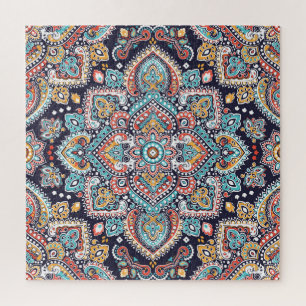 Puzzle Indian Paisley : Motif ethnique mandala