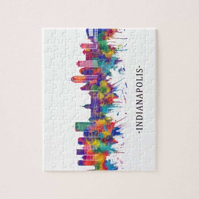 Puzzle Indianapolis Indiana Skyline (Vertical)
