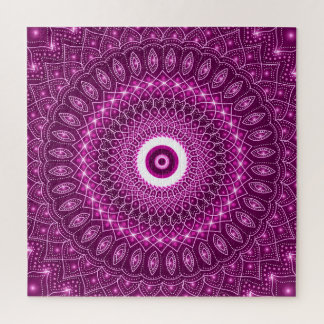 Puzzle Indien Mandala rose moderne élégant Yoga Boho Cute