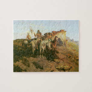 Puzzle Indiens vintage, Maraudeurs de la Prairie, Seltzer