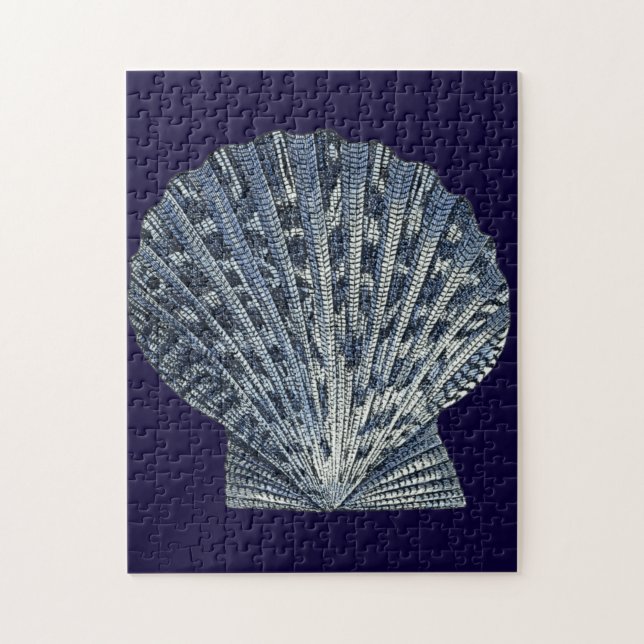 Puzzle Indigo Shells VIII (Vertical)
