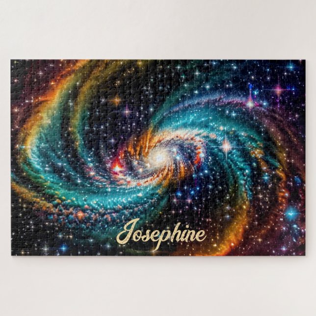 Puzzle Indigo Spirale galactique dans l'espace extra-atmo (Horizontal)