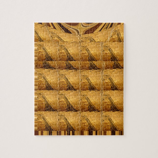 Puzzle Infinie Golden Giraffe Animal Motif Art Imprimer (Vertical)