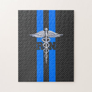 Puzzle Infirmière inscrite RN Caduceus Carbon Decor