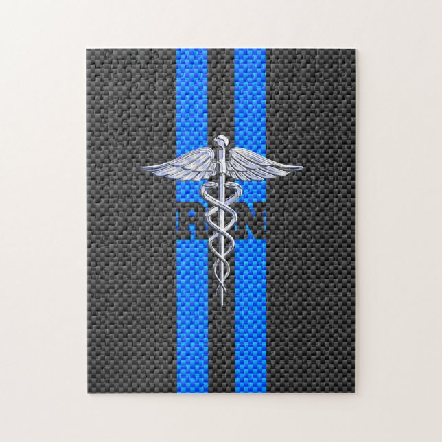 Puzzle Infirmière inscrite RN Caduceus Carbon Decor (Vertical)