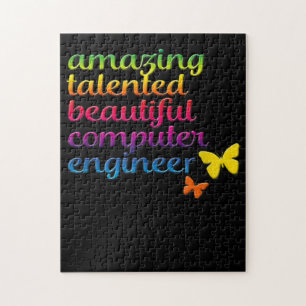Puzzle Ingénieur informatique drôle Ingénierie fille mi