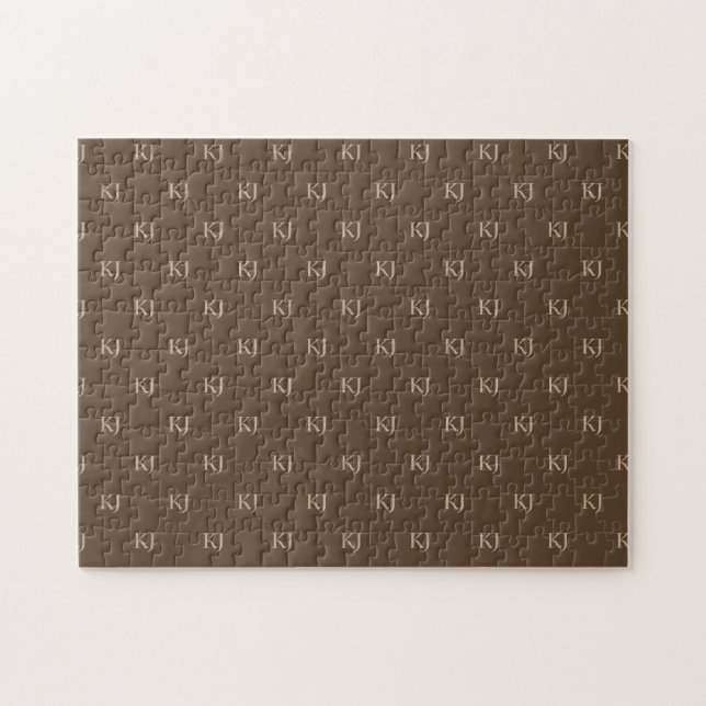 Puzzle Initiales Brown et beige Motif (Horizontal)