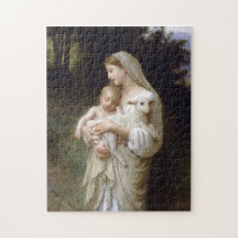 "Innocence" peinture du bébé Jésus et Marie