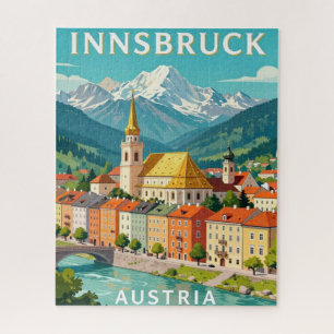 Puzzle Innsbruck Autriche Voyage Vues Montagneuses  