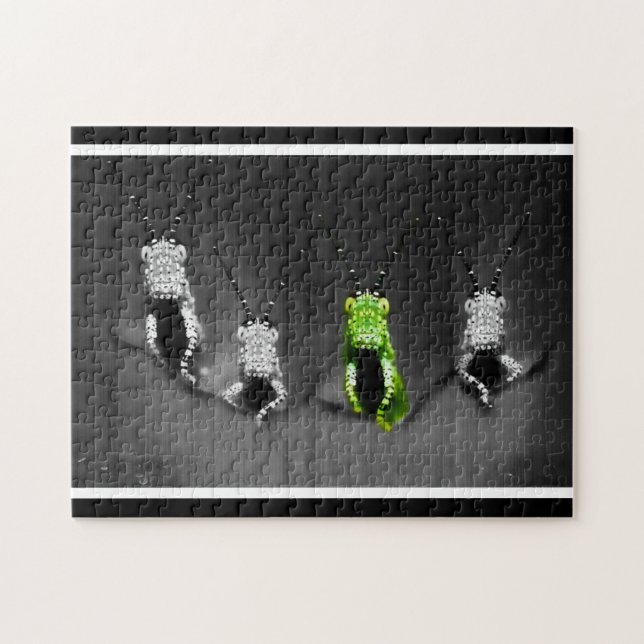 Puzzle Insecte vert grumeleux (Horizontal)