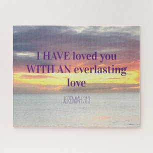 Puzzle Inspiration citations Bible Verse Christian Sunset