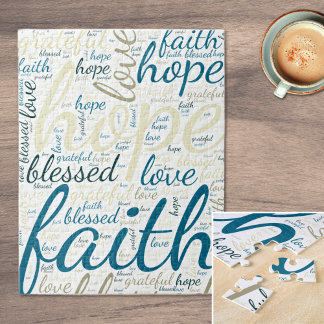 Puzzle Inspiration de l'espoir et de la foi Texte dans le