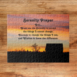 Puzzle Inspiration Serenity Prière Coucher de soleil Silh