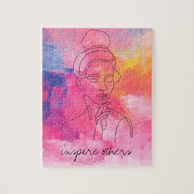 Puzzle Inspirer d'autres belles femmes Art texte personna (Vertical)