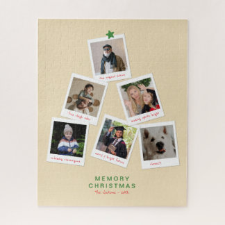 Puzzle Instantanés de famille pour un arbre de Noël mémor