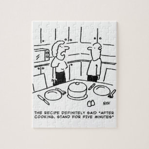 Puzzle Instructions de recette suivies de la cuisine dans
