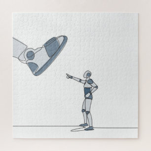 Puzzle Intelligence artificielle robotique moderne