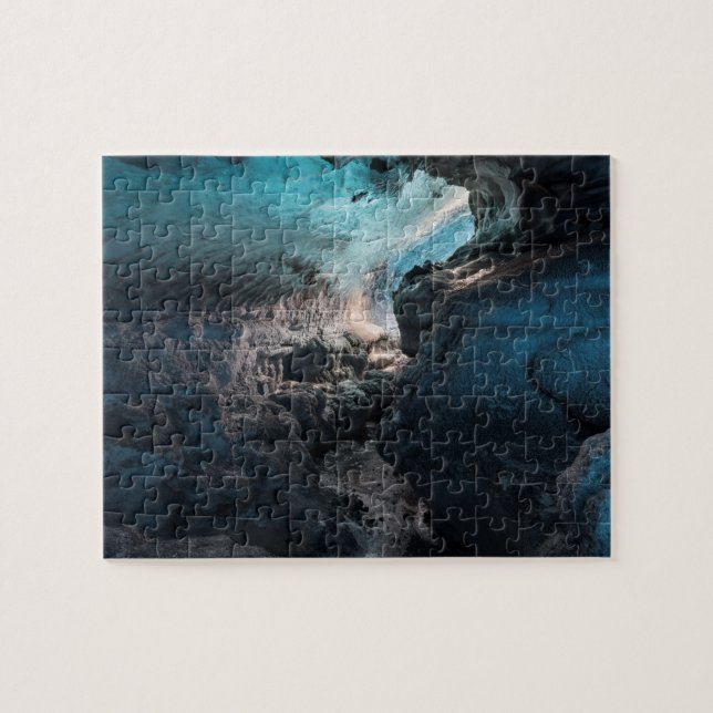 Puzzle Intérieur de la grotte de glace Pittoresque (Horizontal)