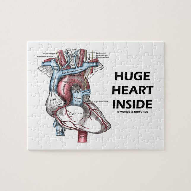 Puzzle Intérieur énorme de coeur (coeur anatomique) (Horizontal)