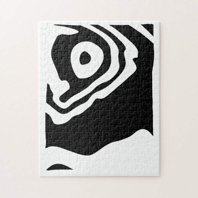 Puzzle Into Deep : Abstrait noir & blanc (Vertical)