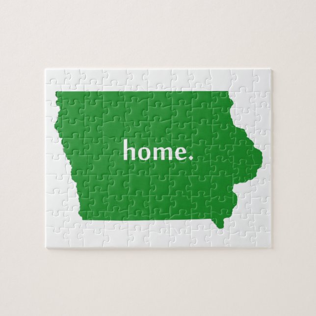 Puzzle Iowa Accueil vert (Horizontal)