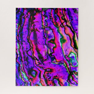 Puzzle Iridescente Métallurgique Marbré Bleu Vert Purple