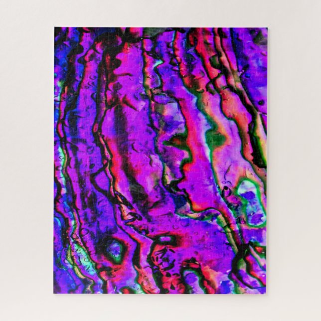 Puzzle Iridescente Métallurgique Marbré Bleu Vert Purple  (Vertical)