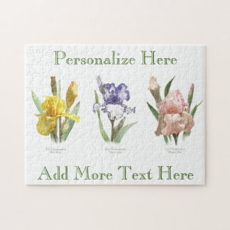 Puzzle Iris Flower Garden Art botanique