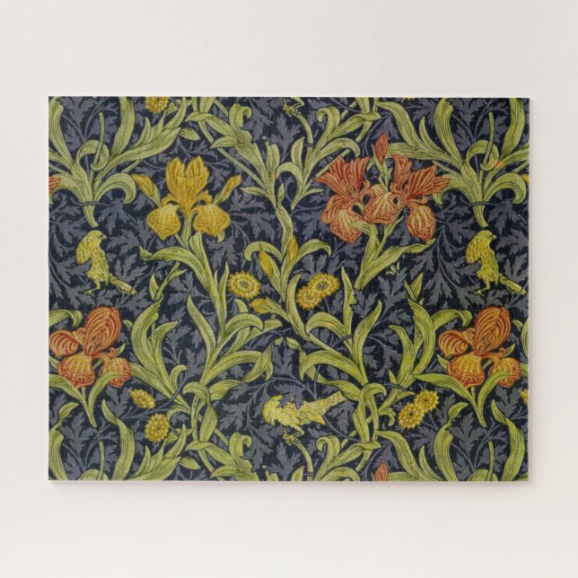 Puzzle Iris Motif (par William Morris) (Horizontal)