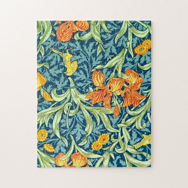 Puzzle Iris, un motif de William Morris, (Vertical)