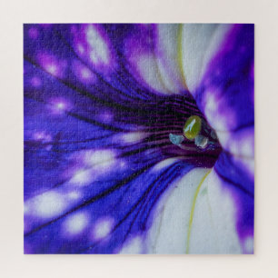 Puzzle Iris Violet Macro – Art Floral en Gros Plan