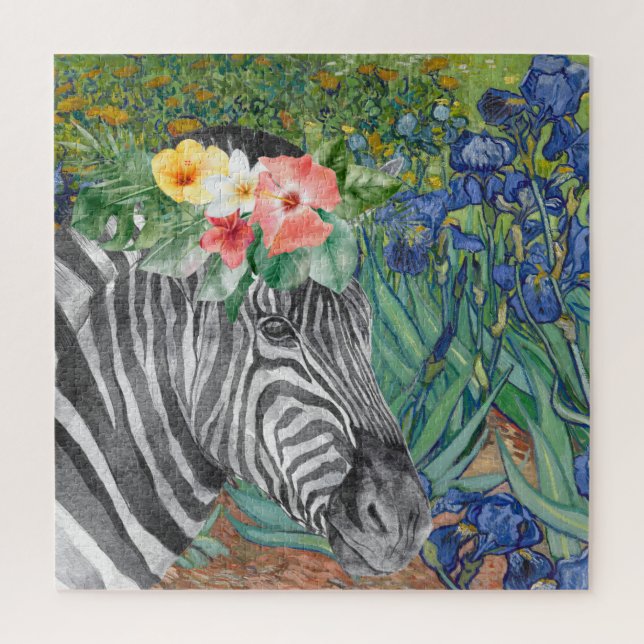 Puzzle Irises et Fancy Zebra de Van Gogh (Vertical)