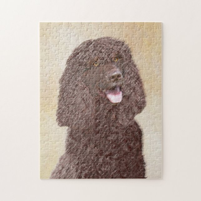Puzzle Irish Water Spaniel Peinture - Original Dog Art (Vertical)