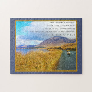 Puzzle Irlande Paysage photo avec proverbe irlandais