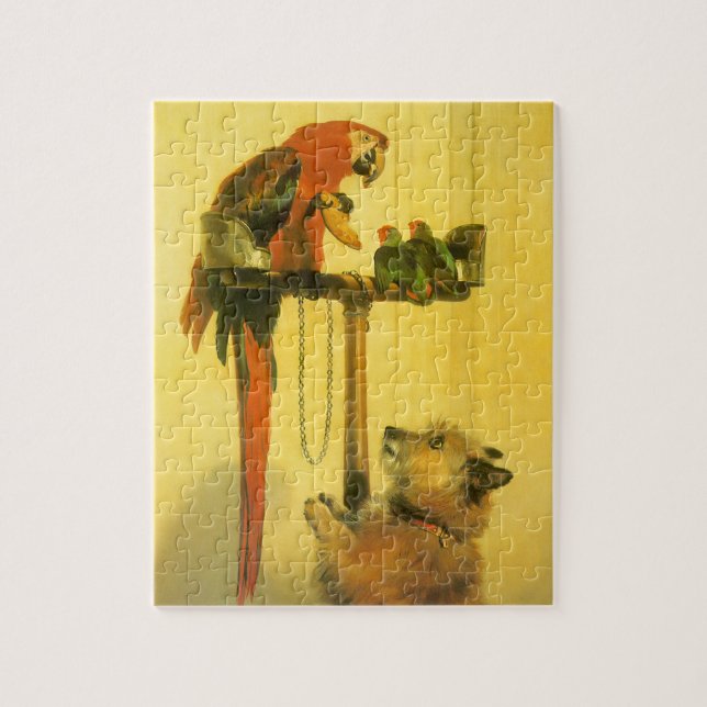 Puzzle Islay, Tilco, un Macaw et des Inséparables de Land (Vertical)